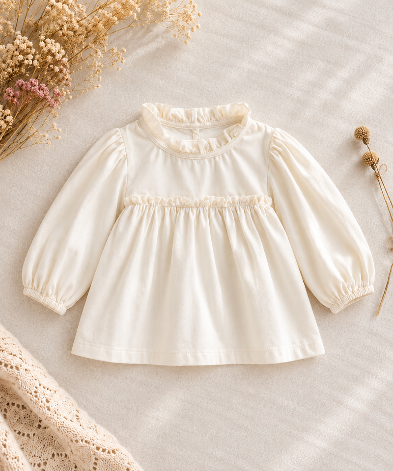 Load image into Gallery viewer, Baby girl's Floralie cotton blouse – Autumn-Winter
