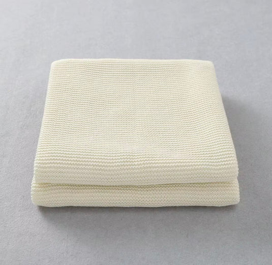 Couverture tricotée bébé en coton 100 % – Modèle Kali