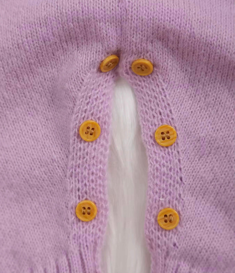 Load image into Gallery viewer, Lilac embroidered soft knit baby girl romper
