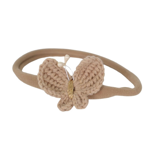 Bandeau bébé fleuri fait main