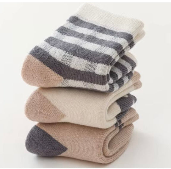 Load image into Gallery viewer, Chaussettes d’hiver doublées pour enfant 100% coton
