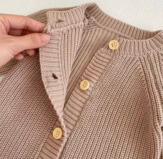 Combinaison bébé beige marron coton doux – Kali