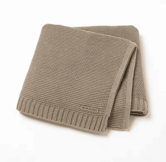 Couverture tricotée bébé en coton 100 % – Modèle Kali