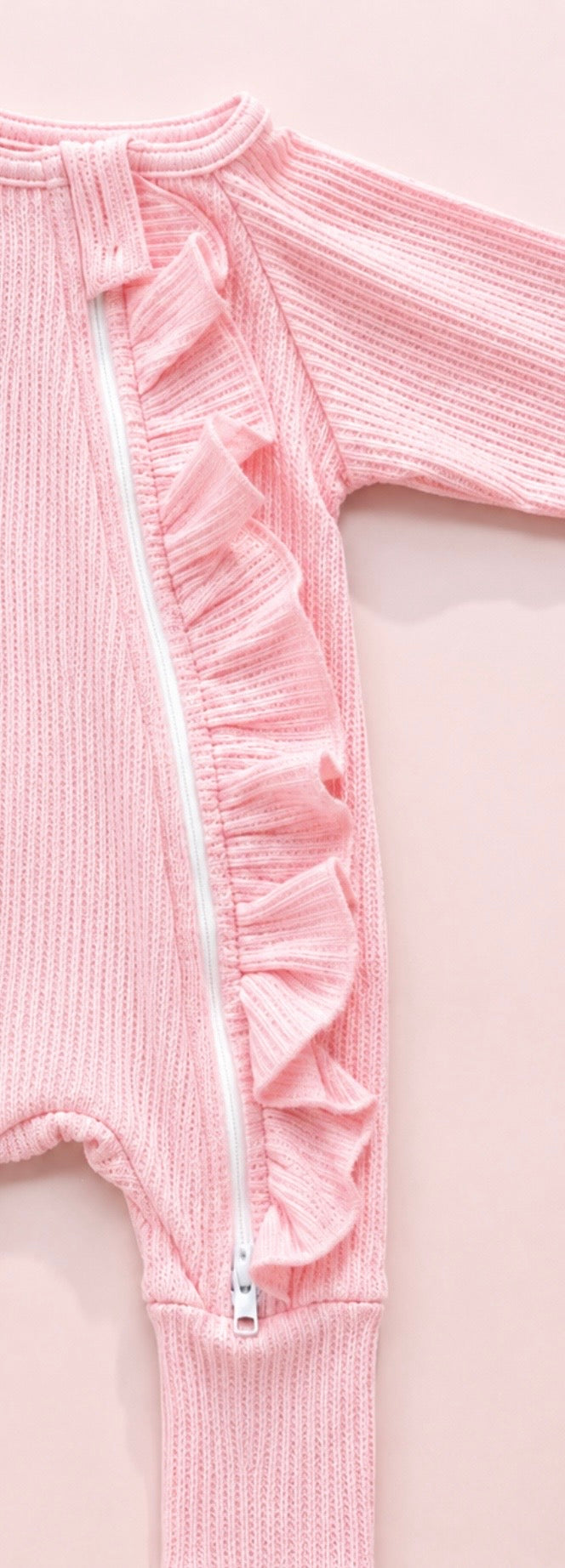 Load image into Gallery viewer, Boho chic pink baby girl romper in soft cotton
