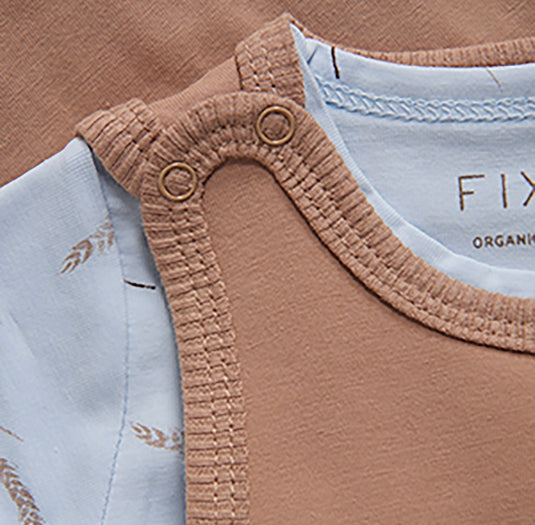 Fixoni Boy's Blue and Brown Baby Set