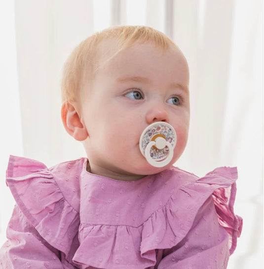 Paquet contenant deux suces en latex Bibs couleur Eloîse Blushmix