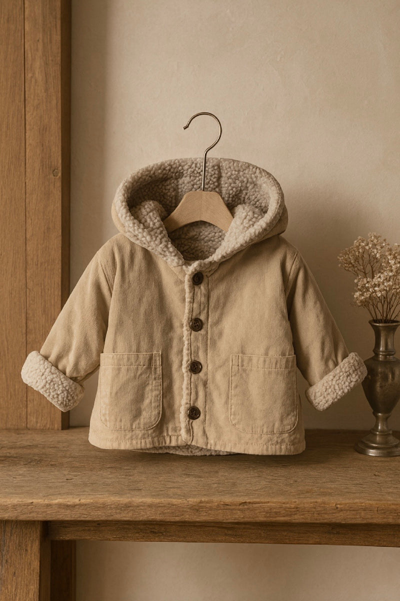 Load image into Gallery viewer, Warm and soft lamb wool-style coat for boys
