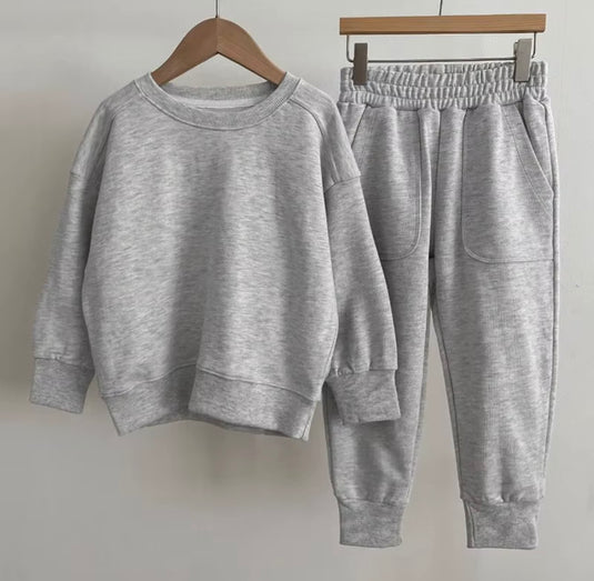 Ensemble de sweat-shirts à capuche décontractés deux pièces en coton -Pre-commande