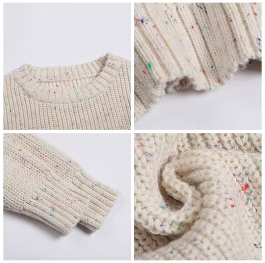 Pull en tricot 100 % coton pour garçon – Collection Kali (2 couleurs) | - Boutique Kaki Lilas