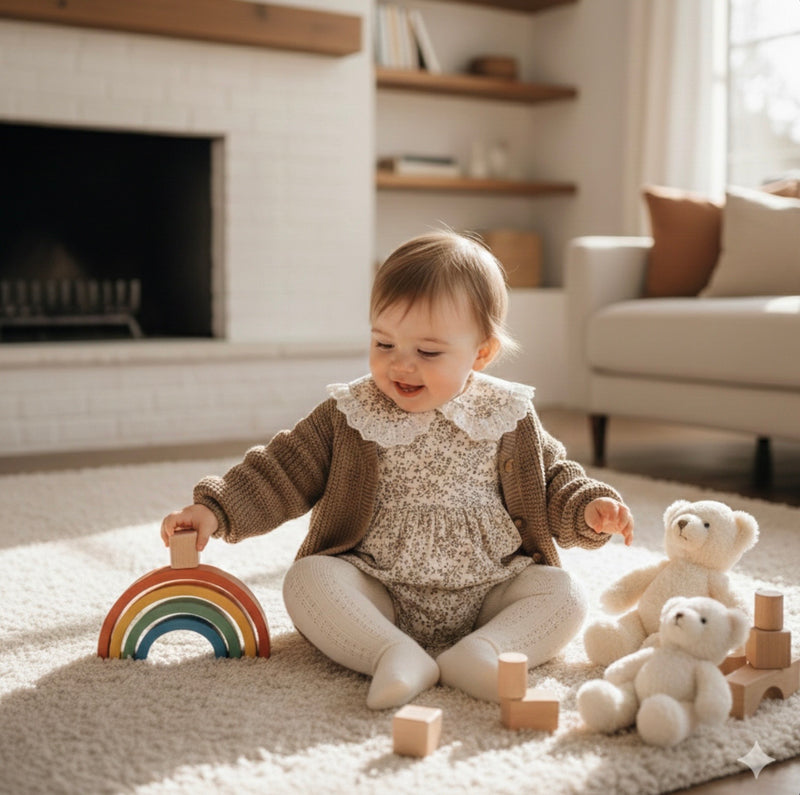 Load image into Gallery viewer, Soft knit vintage baby girl cardigan for Kali
