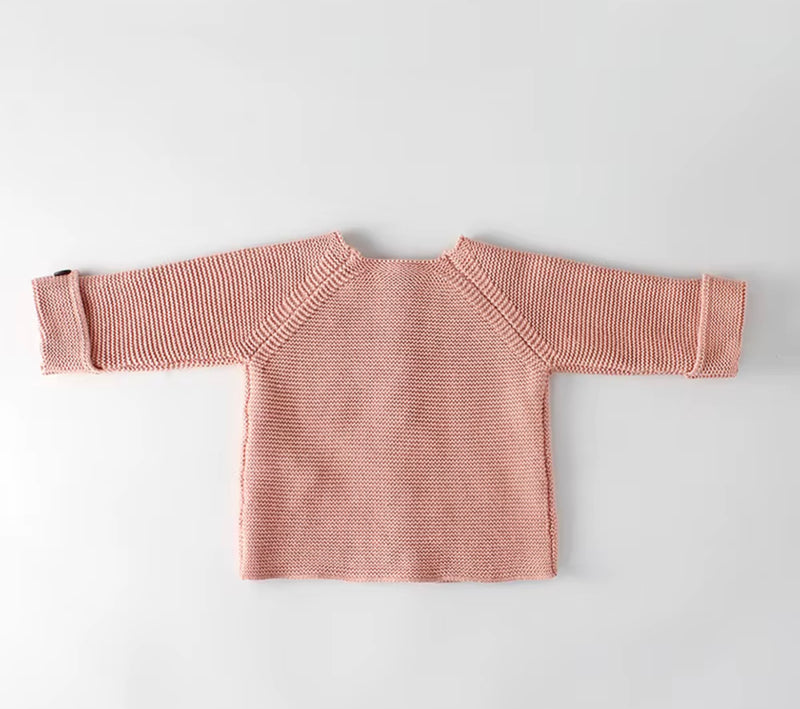 Chargez l'image dans la visionneuse de la galerie, Cardigan bébé fille en tricot de coton
