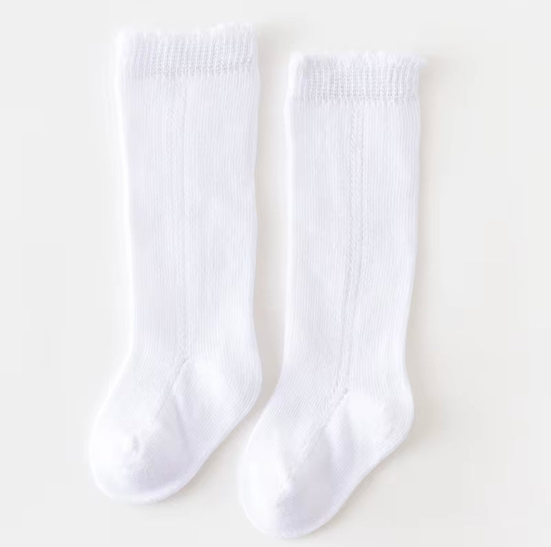 Chargez l'image dans la visionneuse de la galerie, Chaussettes hautes bébé fille coton doux – automne – Kali
