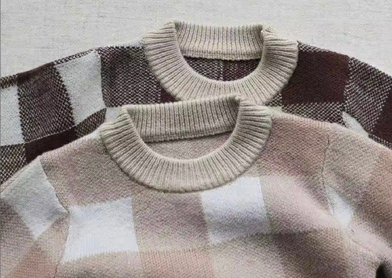 Load image into Gallery viewer, Baby boy's long-sleeved plaid jumpsuit – Kali
