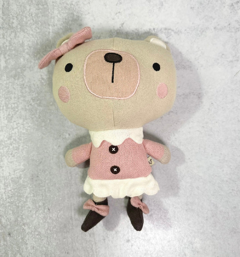 Chargez l'image dans la visionneuse de la galerie, Peluche faite mains en coton bio Frankie bear et l’infirmière ours
