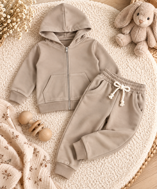 Unisex Cotton Hoodie Two-Piece Set – Autumn-Winter