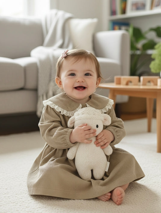 Robe pour filles velours côtelé deux tons – Kali