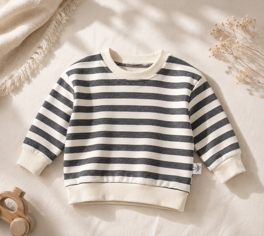 Ensemble bébé garçon rayé en coton doux – Automne-Hiver
