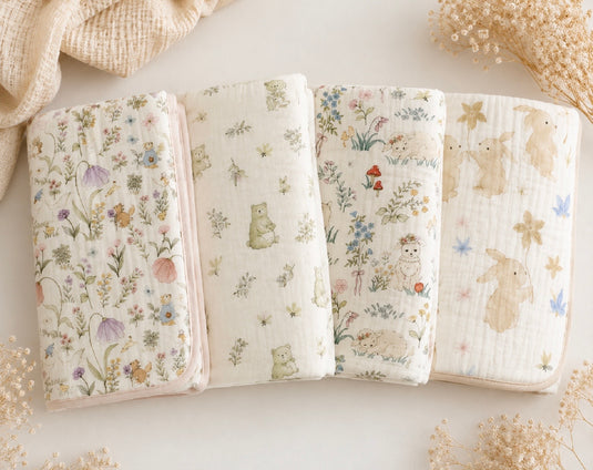 Soft &amp; light organic cotton and bamboo baby muslin – Kali
