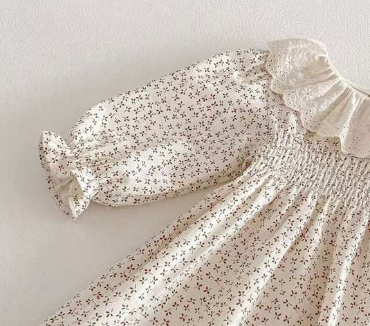 Robe florale d’automne en coton – Automne-Hiver