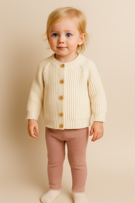 Cardigan bébé en tricot doux – Kali