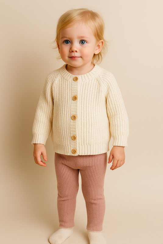 Cardigan bébé en tricot doux – Kali