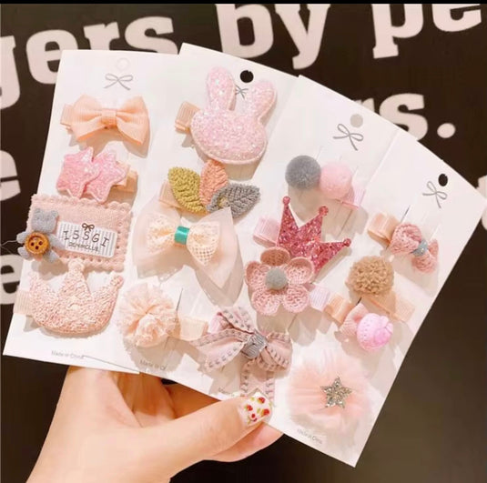 Pack of 3 or 4 cute baby girl hair clips – Kali May