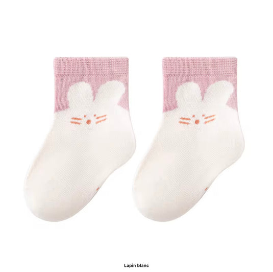 Chaussettes bébé en coton – Blush - Boutique Kaki Lilas