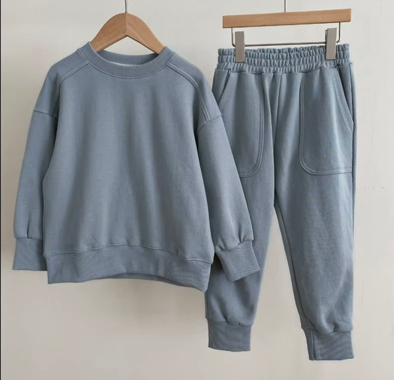 Load image into Gallery viewer, Ensemble de sweat-shirts à capuche décontractés deux pièces en coton -Pre-commande

