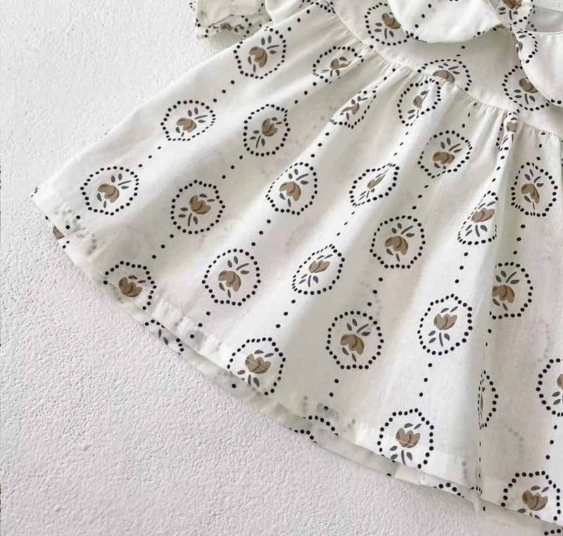 Load image into Gallery viewer, Baby girls' summer floral dot romper
