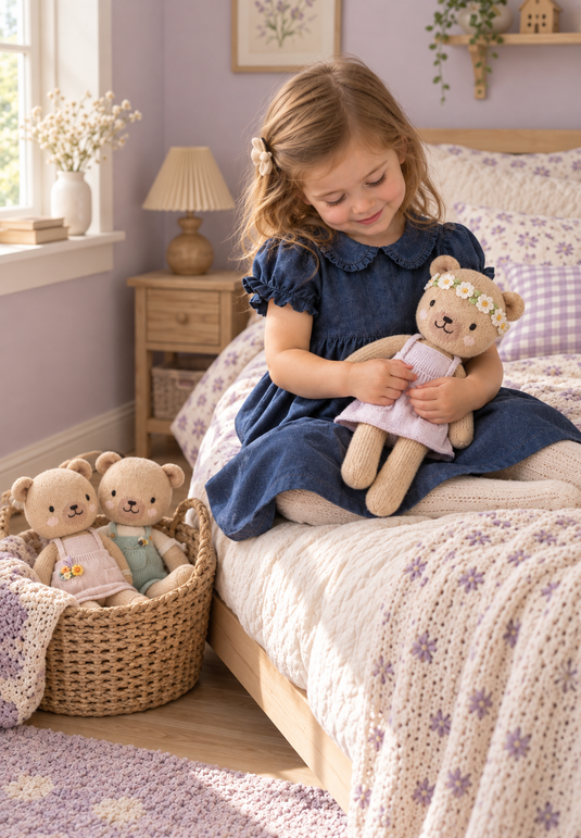 Robe fille en denim à col Claudine – Kali - Pré-commande