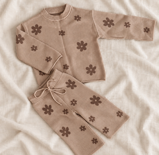 Ensemble fille en coton à motifs fleuris – Kali 🤍 - Pré-commandé