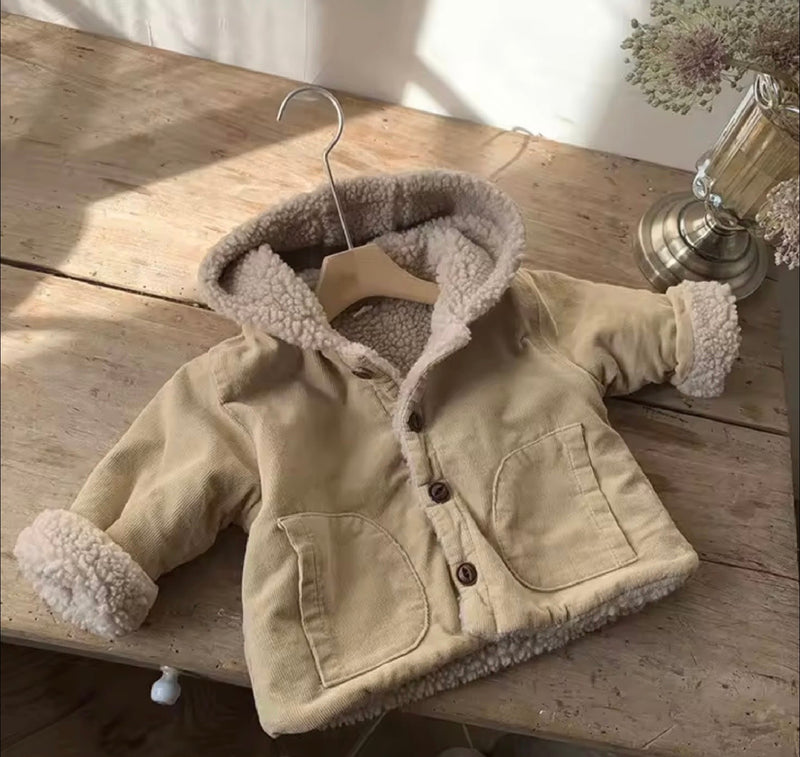 Load image into Gallery viewer, Warm and soft lamb wool-style coat for boys
