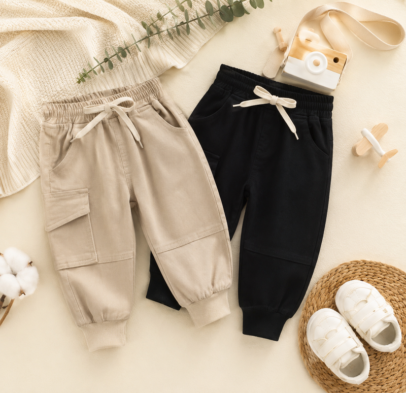 Load image into Gallery viewer, Baby and Boy Cargo Pants – Autumn-Winter
