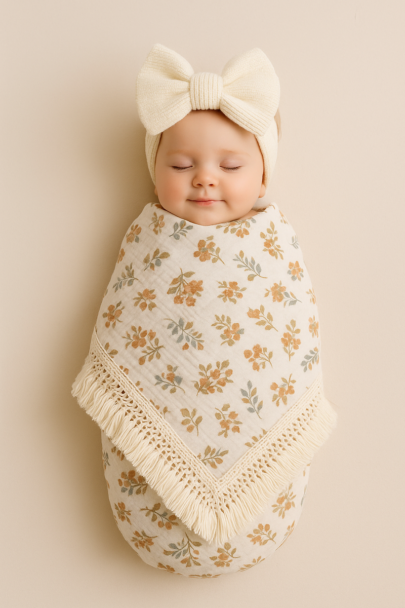 Chargez l&#39;image dans la visionneuse de la galerie, Mousseline bébé 100 % coton à motifs – Kali
