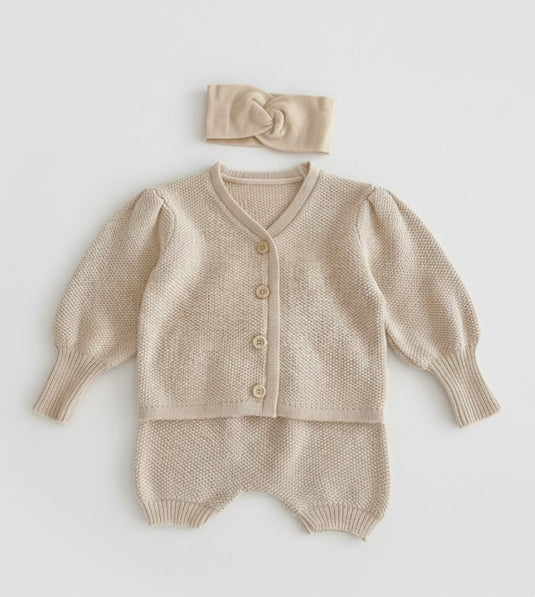 Ensemble bébé 3-6 mois en tricot vintage Kali - Dernière chance