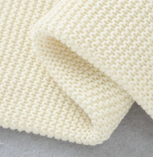 Couverture tricotée bébé en coton 100 % – Modèle Kali