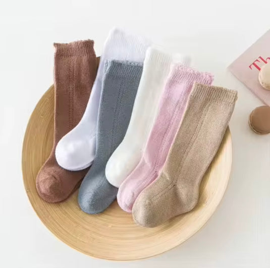 Chaussettes hautes bébé fille coton doux – automne – Kali