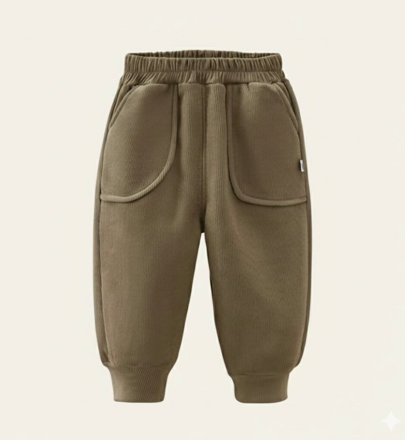 Load image into Gallery viewer, Boys' velvet trousers – Khaki lilac

