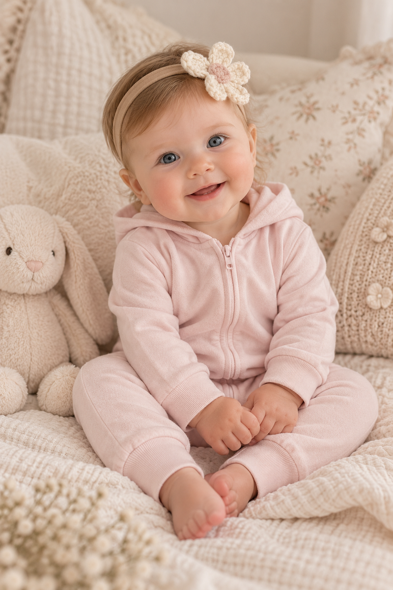 Load image into Gallery viewer, Zipped long-sleeved cotton babygrow – Kali
