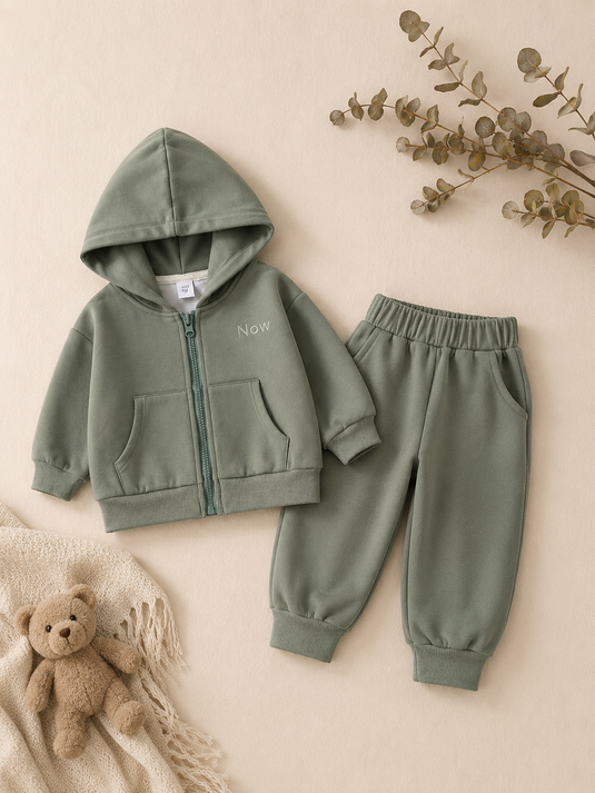 Unisex Cotton Hoodie Two-Piece Set – Autumn-Winter