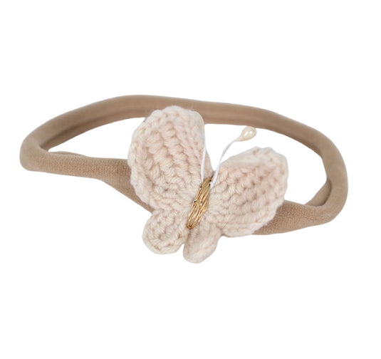 Bandeau bébé fleuri fait main