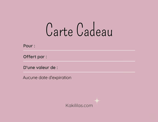 Carte cadeau Kaki lilas