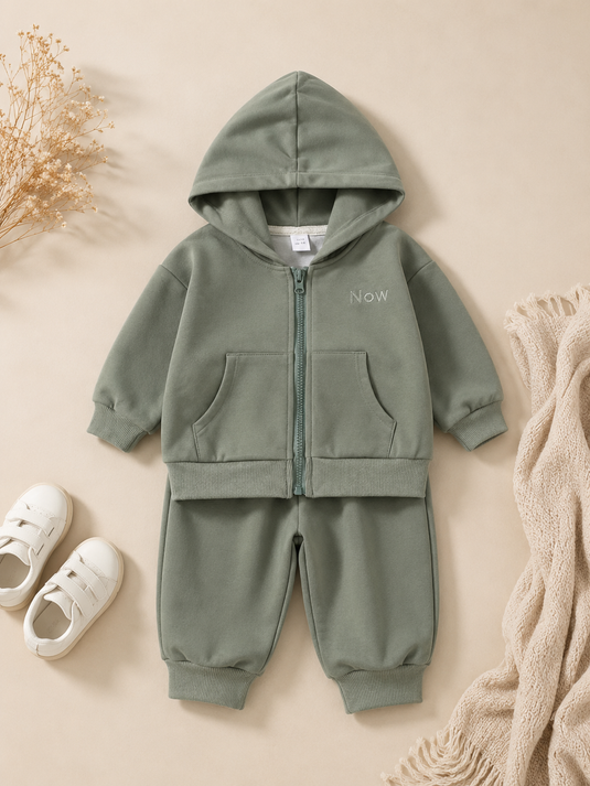 Ensemble deux pièces unisexe à capuche en coton – Automne-Hiver