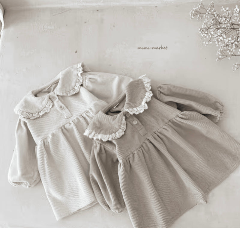 Chargez l&#39;image dans la visionneuse de la galerie, Robe fille deux tons – Modèle Kali en coton doux, style élégant
