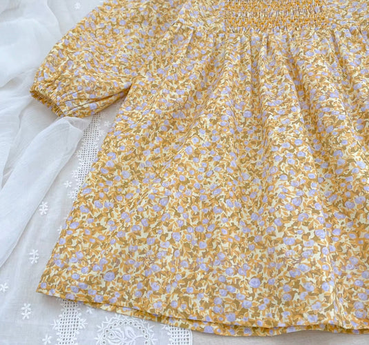 Baby & Girls' Peter Pan Collar Floral Daisy Dress - Autumn
