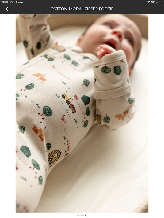 Pyjama modal motifs animaux de ferme Coccoli