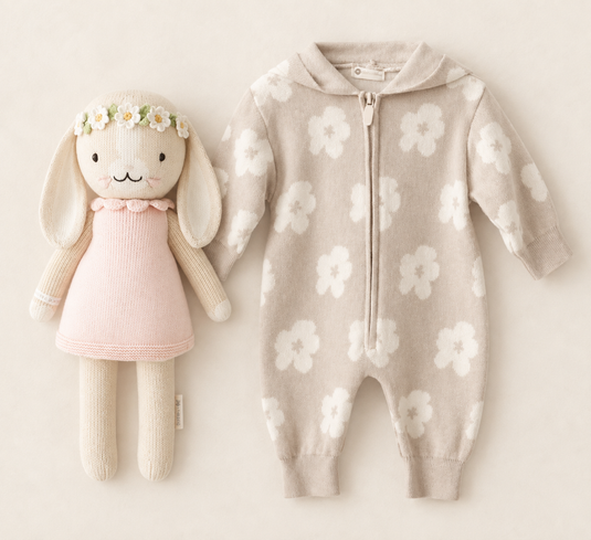 Combinaison bébé fille à capuche fleurie – Kali