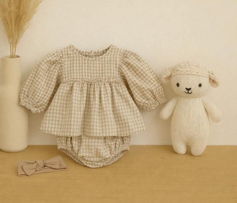 Load image into Gallery viewer, Baby girl's plaid set - Kali
