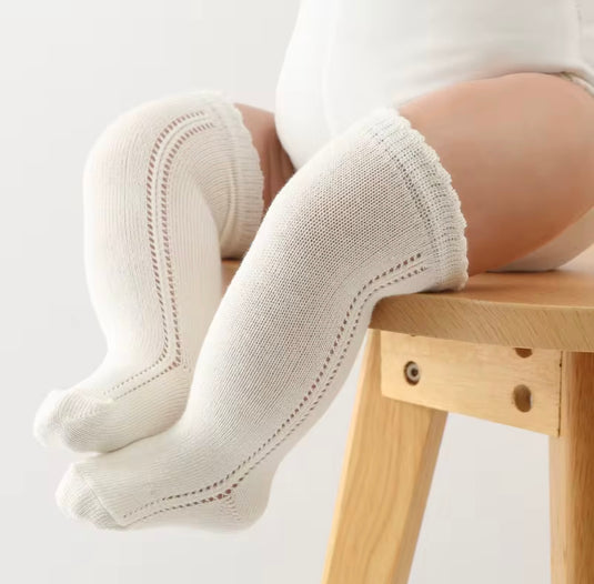 Chaussettes hautes bébé fille coton doux – automne – Kali
