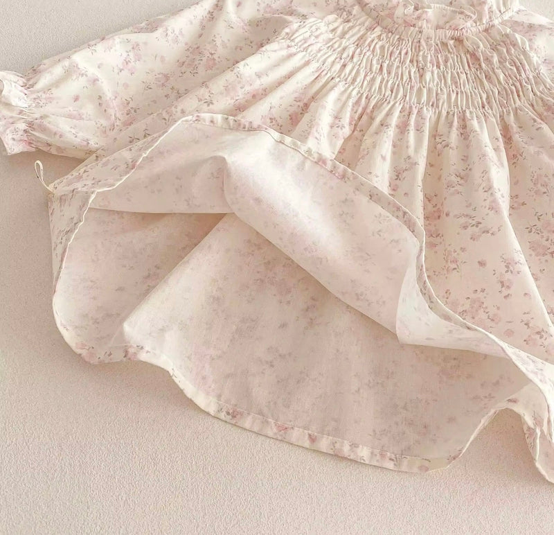 Chargez l'image dans la visionneuse de la galerie, Robe pour filles rose 100% coton fille manches longues – Kali
